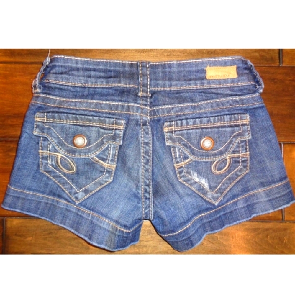 SEE THRU SOUL DENIM SHORT SHORTS SZ 25